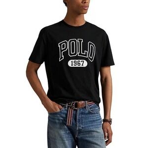 MENS POLO RALPH LAUREN S/S T-SHIRT~SZ LRG~BLACK & WHITE~NWT